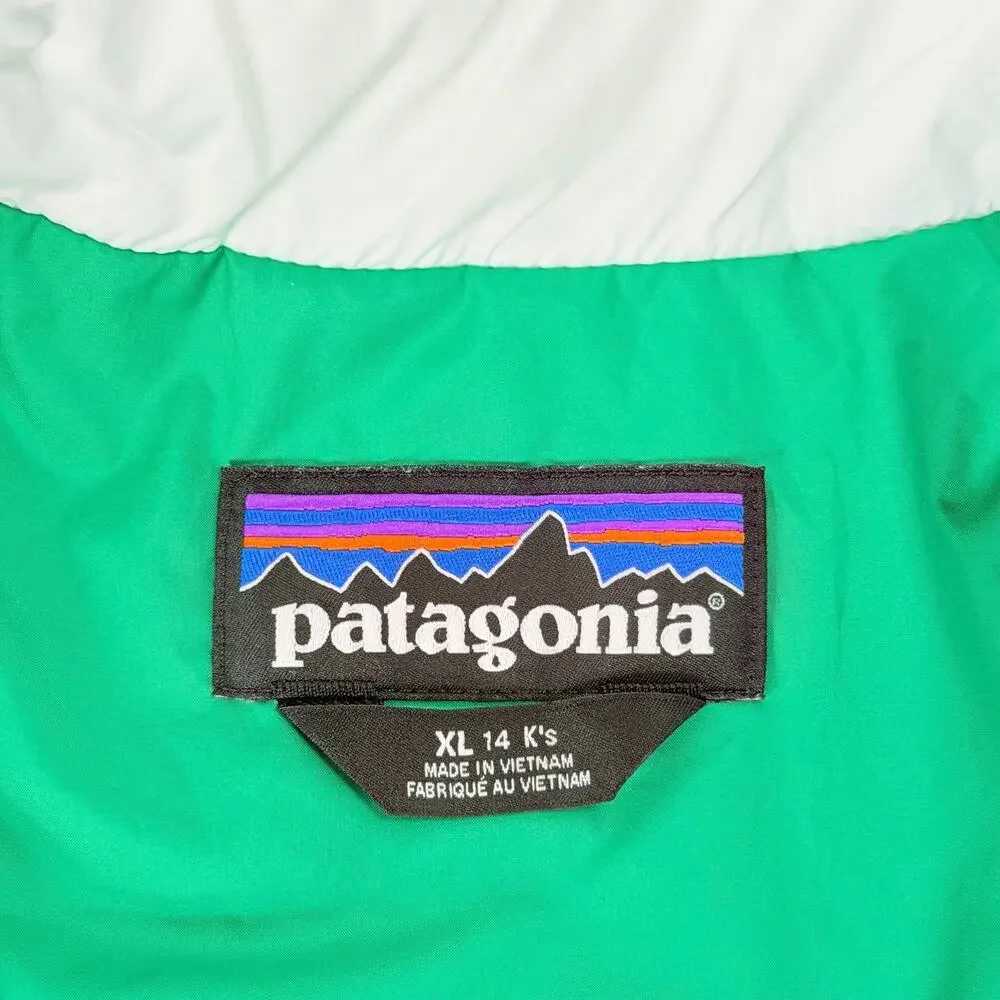 Patagonia Nano Puff Diamond Quilt Jacket Girls XL/14 Pale Blue 68006 FA24 EUC